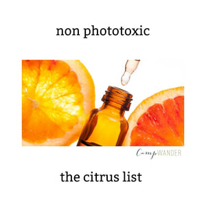 List of Sun Safe Citrus Essential Oils