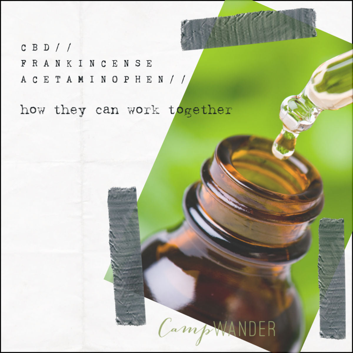 cbd, frankincense, acetaminophin