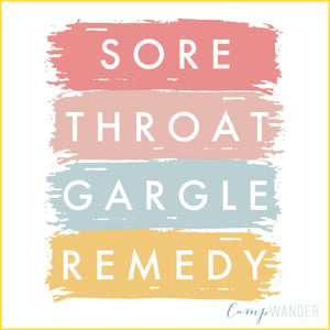 Sore Throat Gargle Remedy and Recipe